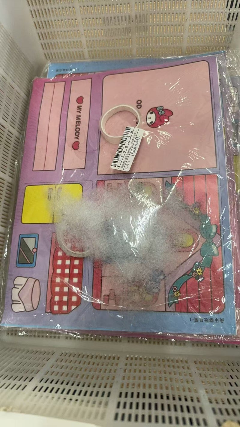 Waffle Snack Shop Quiet Book No Cutting DIY Handmade Creative Origami Girl Homemade Toy My Melody